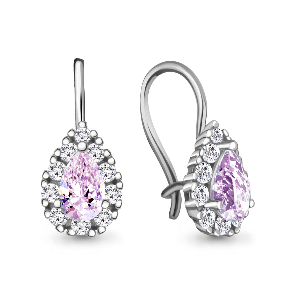 

Серьги из серебра с фианитом Яхонт Ювелирный 138479, 138479