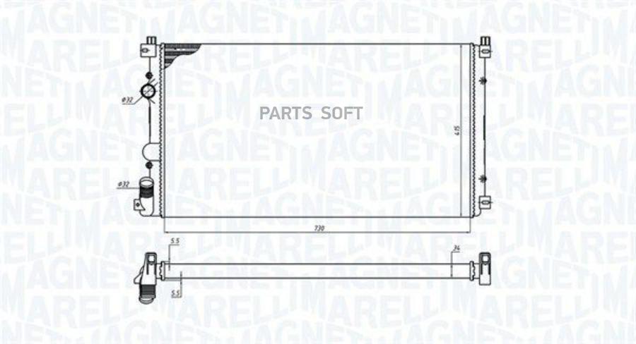 

MAGNETI MARELLI Радиатор охл.дви-,