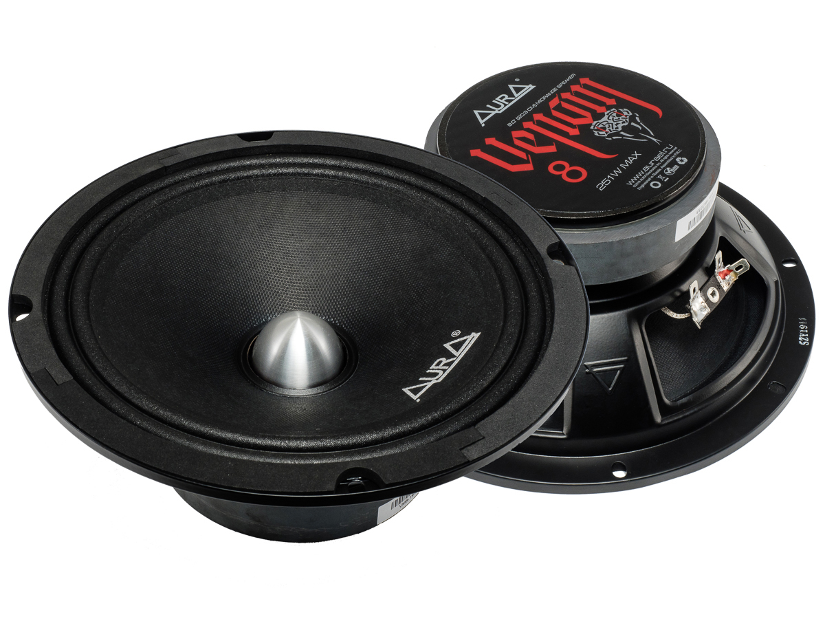 

Динамики AurA VENOM-8 среднечастотные, эстрадные, 20 см (8 дюйм) защитные сетки, 2 шт