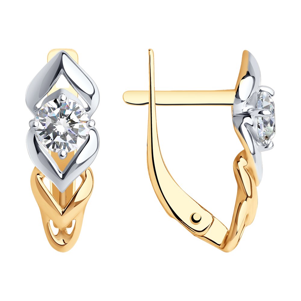 

Серьги из красного золота ЯХОНТ Золотой 139596, фианит, 139596