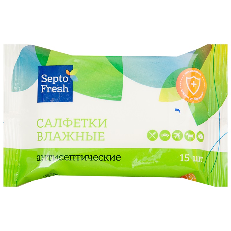 Влажные салфетки Septo Fresh антисептические №15