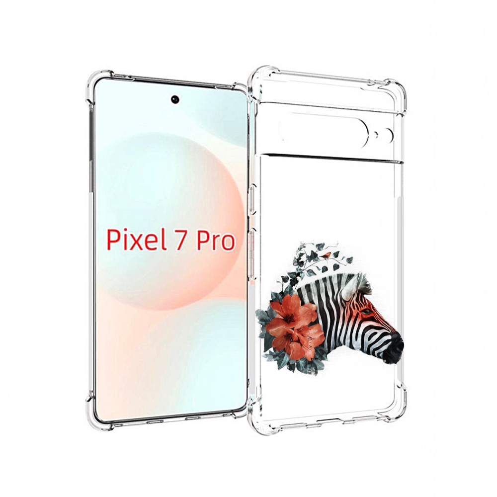 Чехол Mypads Зебра С Цветами Для Google Pixel 7 Pro