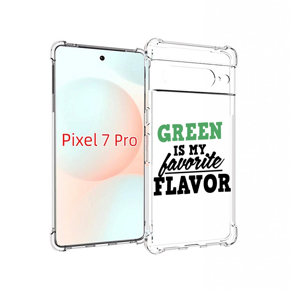 

Чехол Mypads Зеленый-Фаворит Для Google Pixel 7 Pro, Прозрачный, Tocco