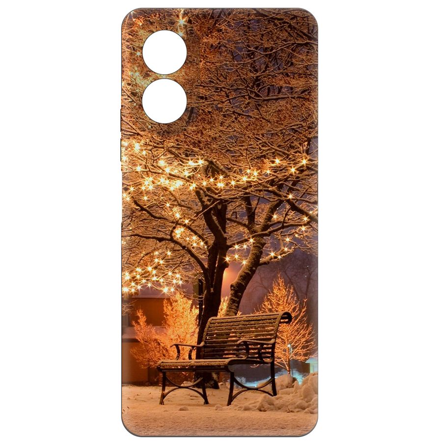 

Чехол-накладка Krutoff Зимний парк для Oppo A18, Черный
