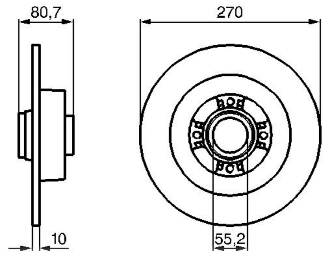 

AP R1030PCA Диск торм.зад.[270x10] 4 отв.[c подш.,с кольцом ABS]