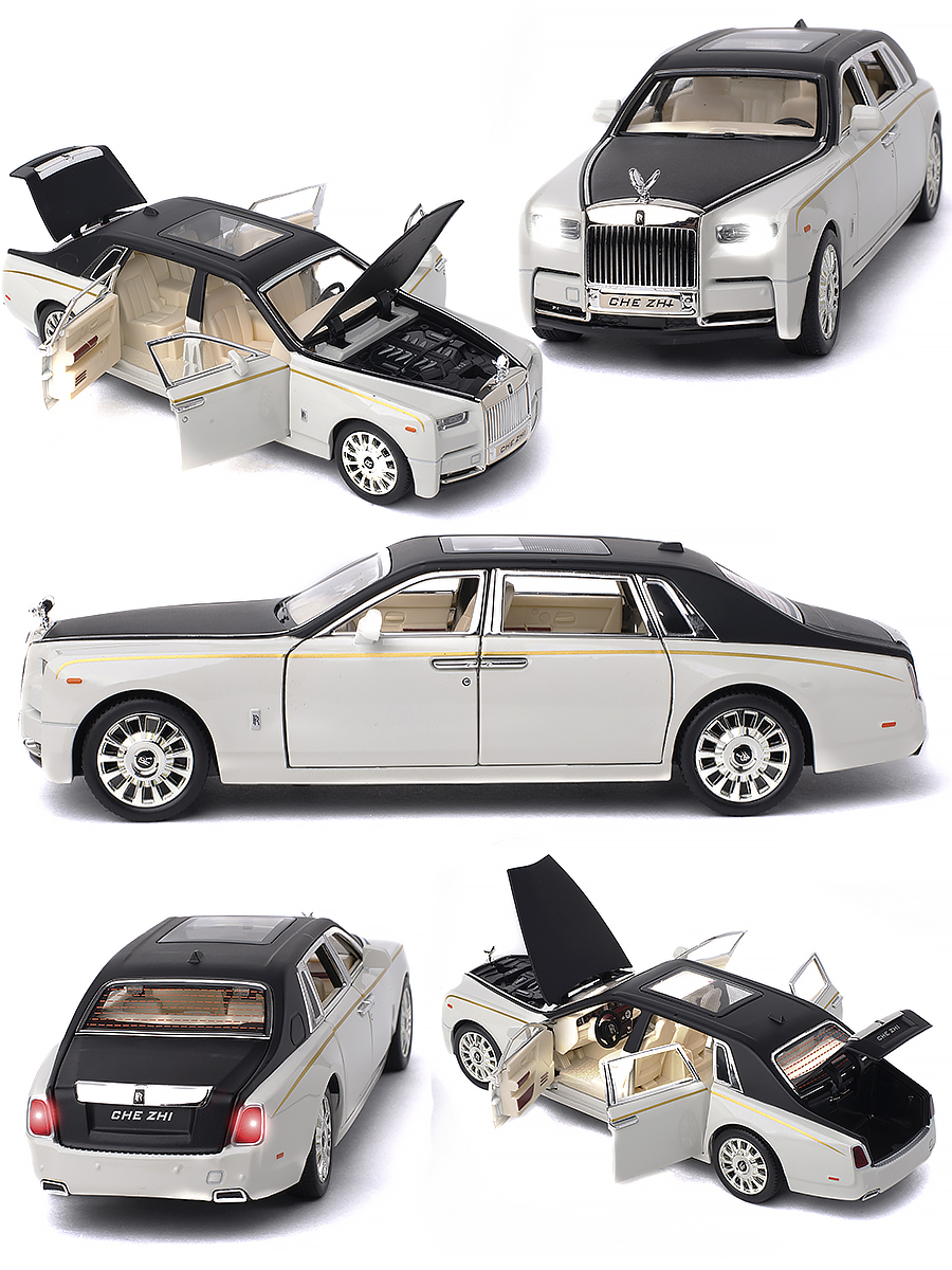 

Машинка CHE ZHI Rolls Royce Phantom 1:24 коллекционная железная, CZ116w, Белый, Rolls Royce Phantom