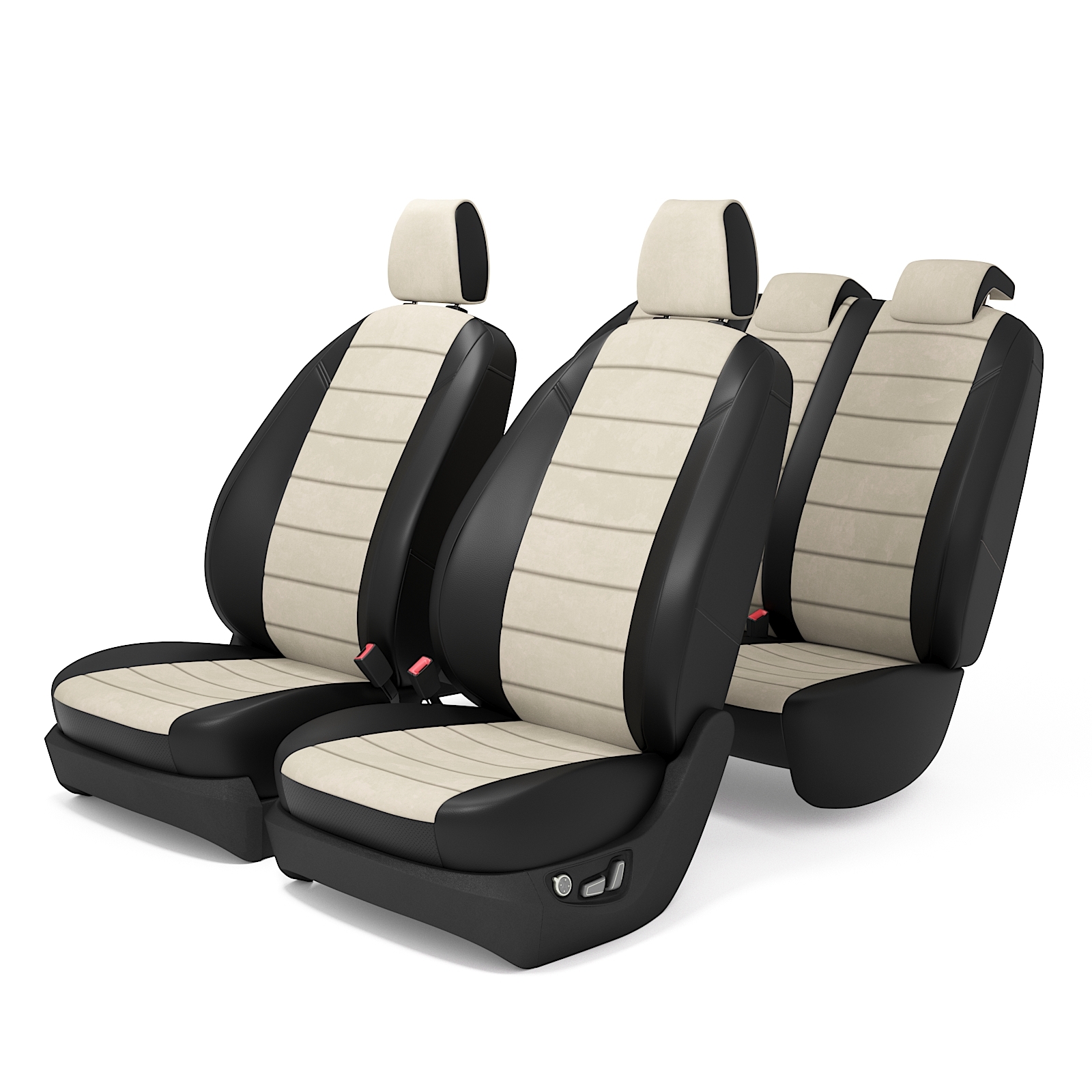 

Комплект чехлов Форд Фокус 2 с 2005 по 2011 год, Алькантара, бежевый, PFocus2Comfort0511