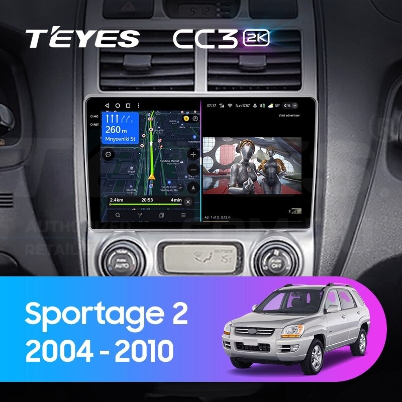 

Штатная магнитола Teyes CC3 2K 4/32 Kia Sportage 2 (2004-2010), CC3 2K