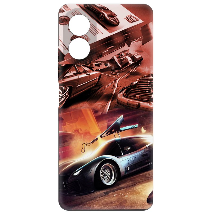 

Чехол-накладка Krutoff Автодинамика для Oppo A18, Черный