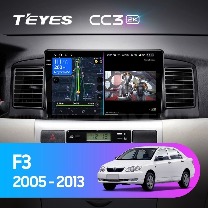 

Штатная магнитола Teyes CC3 2K 4/32 BYD F3 (2005-2013), CC3 2K