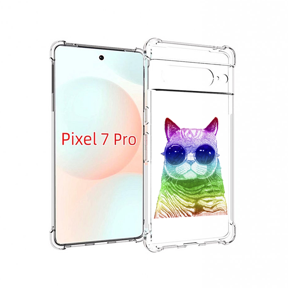 

Чехол Mypads Кот В Очках Для Google Pixel 7 Pro, Прозрачный, Tocco