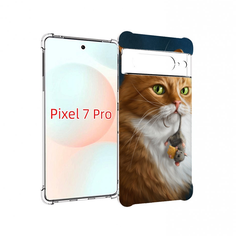 

Чехол Mypads Кот-И-Мышь Для Google Pixel 7 Pro, Прозрачный, Tocco