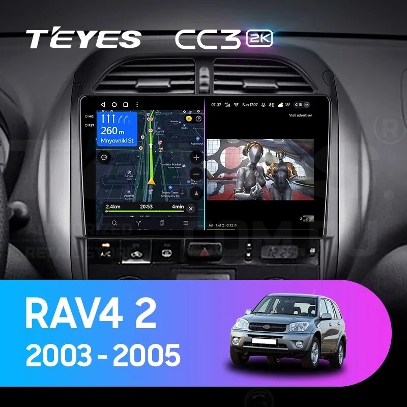 

Штатная магнитола Teyes CC3 2K 4/32 Toyota RAV4 2 CA20 CA20W XA20 (2003-2005) F4, CC3 2K