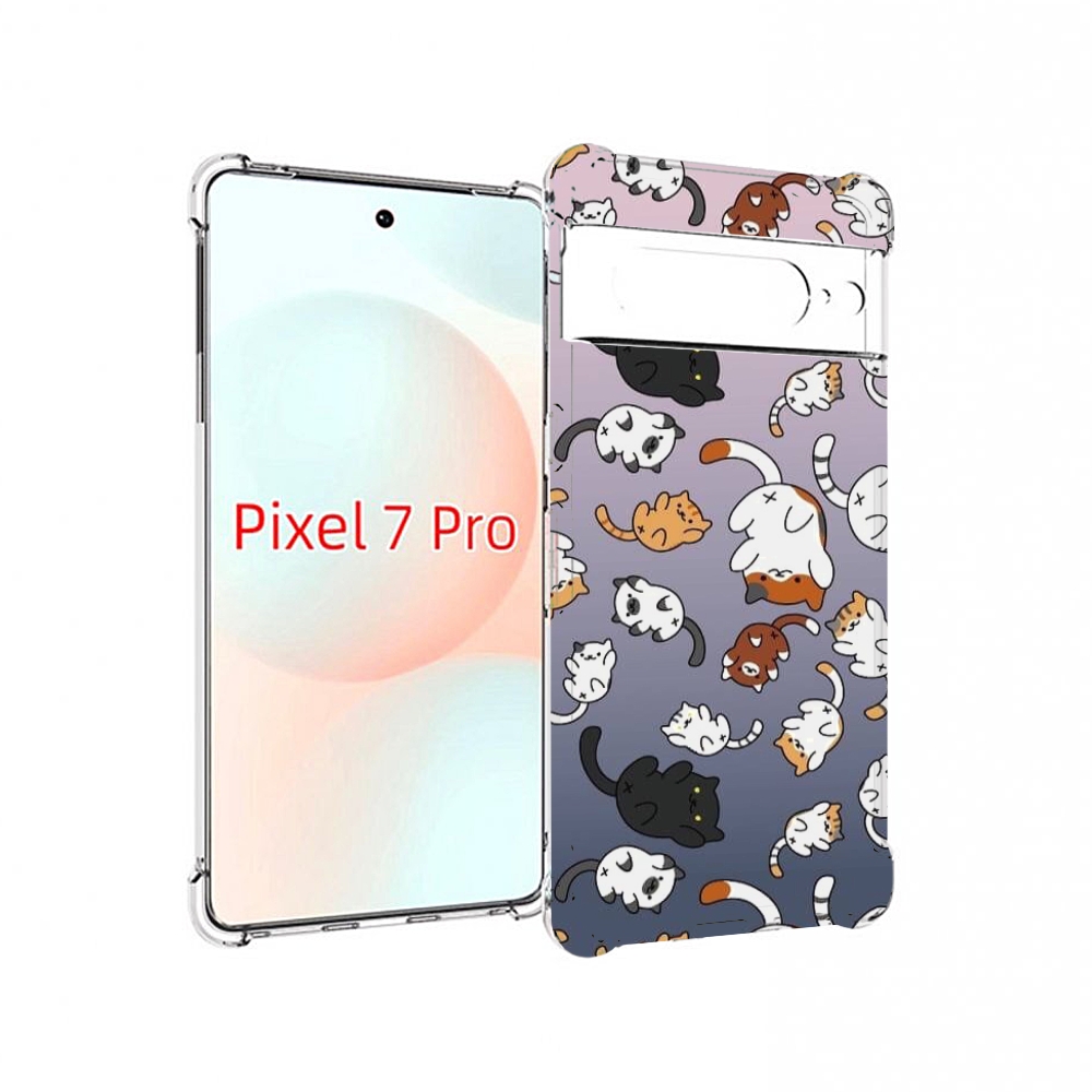 

Чехол Mypads Котики-Летают Для Google Pixel 7 Pro, Прозрачный, Tocco