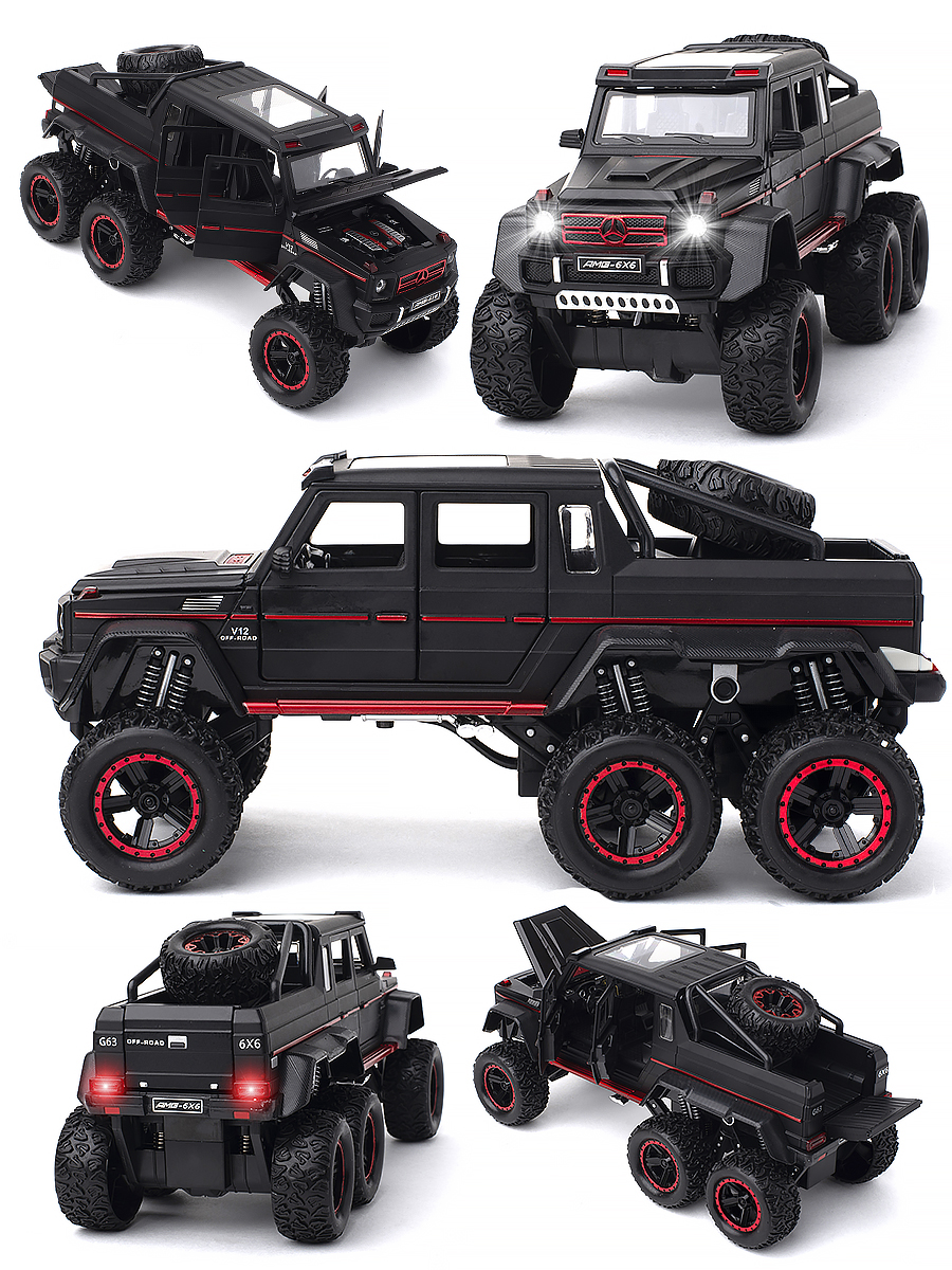 

Машинка CHE ZHI Mercedes G-Klass AMG 6х6 1:22 коллекционная черный, CZ122Blk, Mercedes G-Klass AMG 6х6