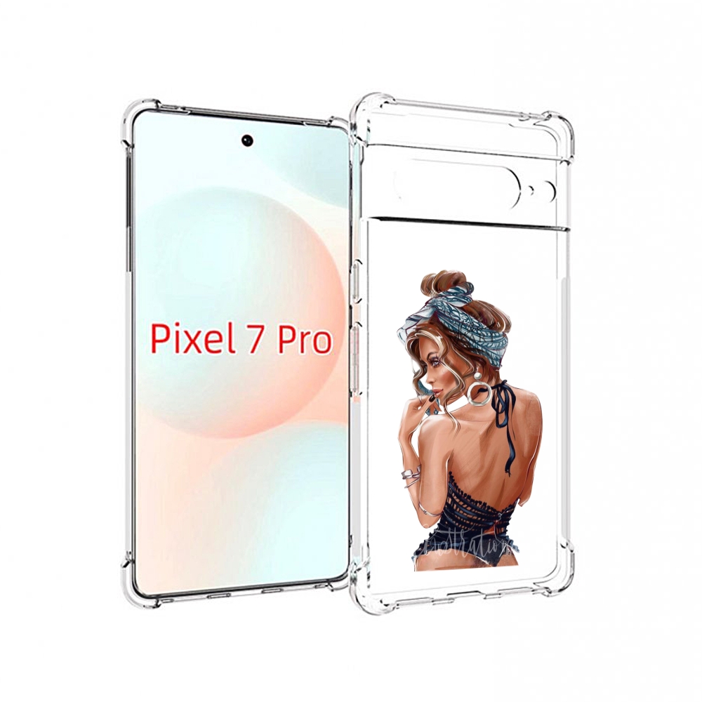 

Чехол Mypads Красивая-Дама Женский Для Google Pixel 7 Pro, Прозрачный, Tocco