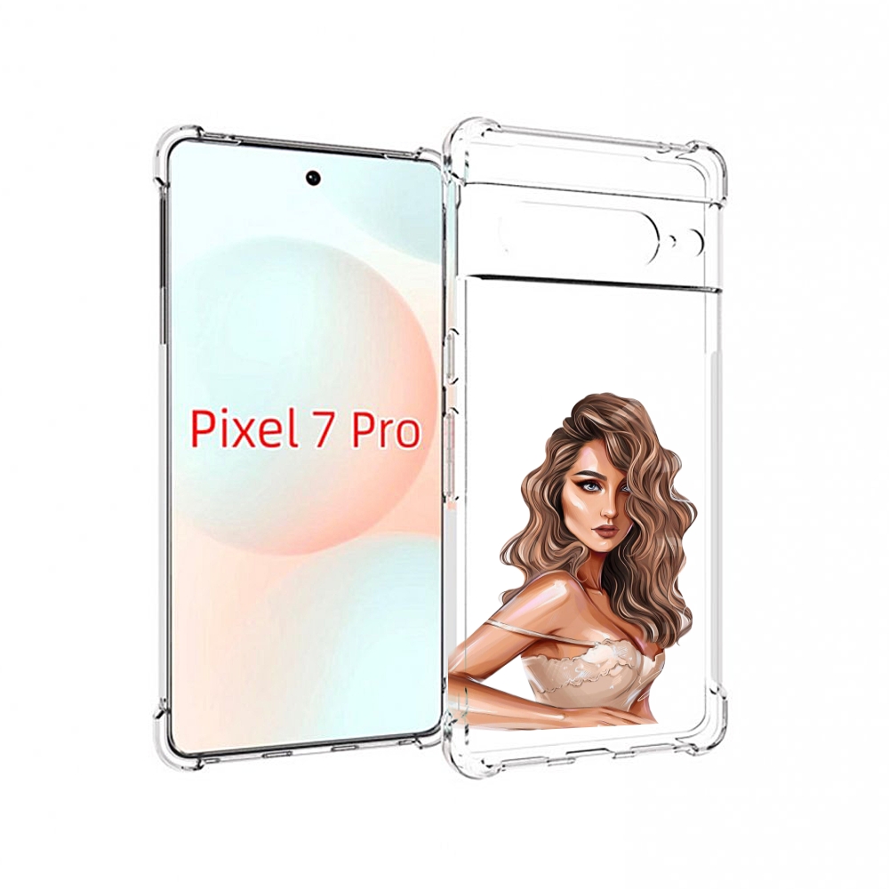 

Чехол Mypads Кудрявая-Девушка Женский Для Google Pixel 7 Pro, Прозрачный, Tocco