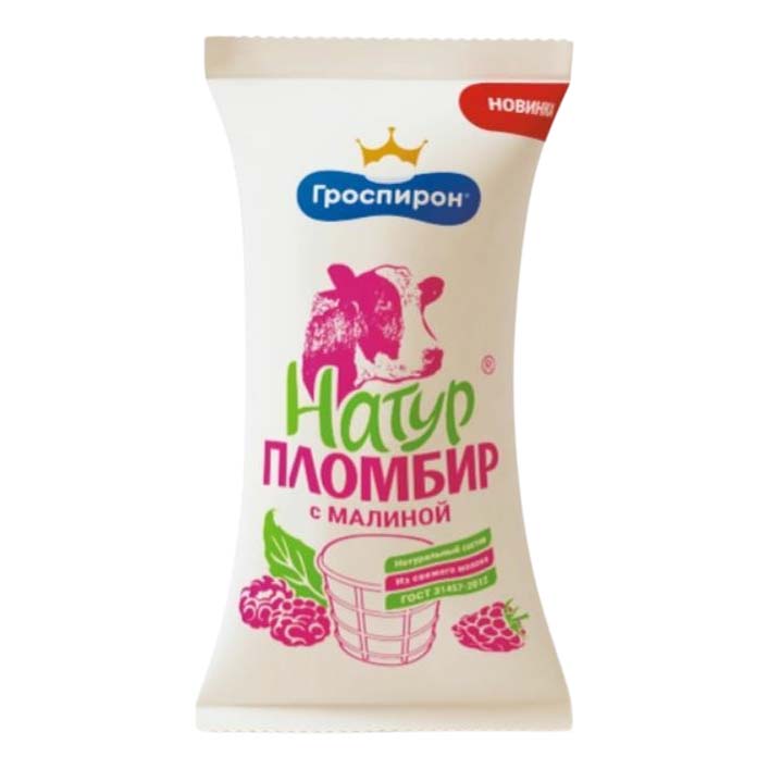 

Мороженое пломбир Гроспирон с малиной с шоколадной глазурью бзмж 90 г