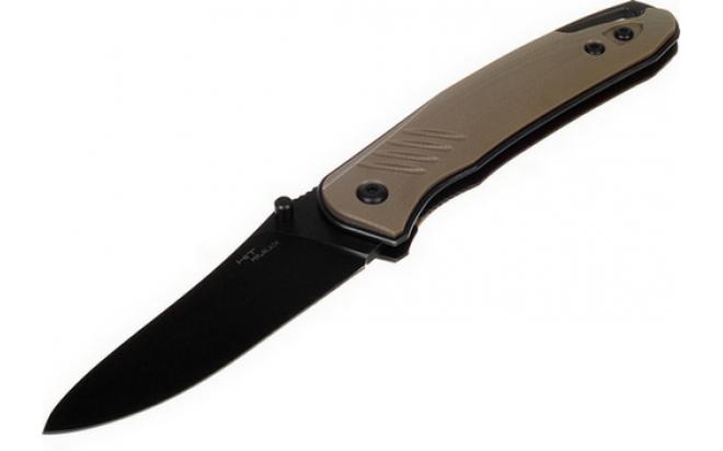 фото Нож складной по заказу калашников hit (клинок d2-blackwash, рукоять tan-g10) mr.blade