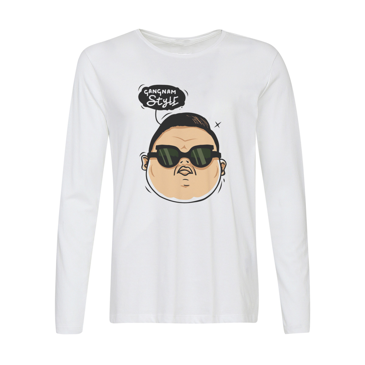 

Лонгслив CoolPodarok Прикол. Gangnam style, Белый, w0151368