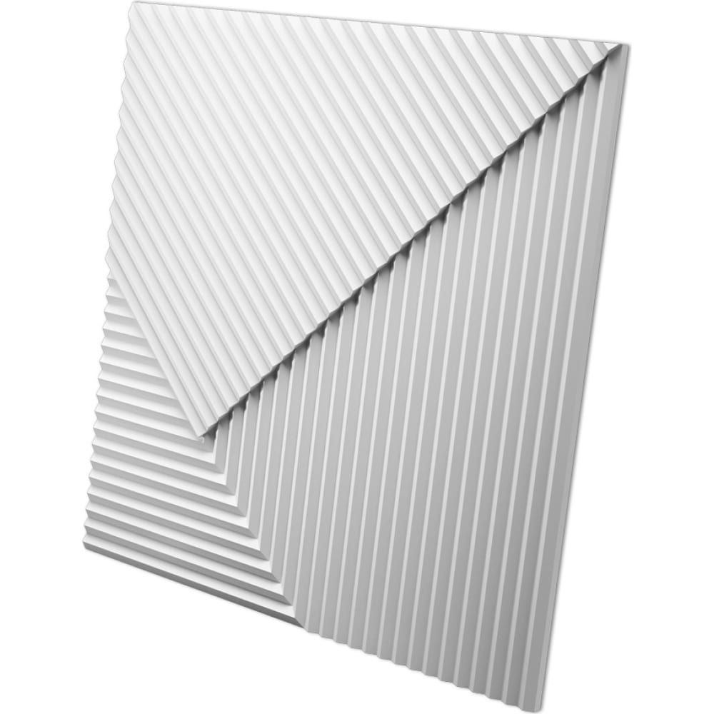 Artpole Стеновые 3д панели FIELDS-2 (гипсовые; белые; 600x600 мм; 1 шт; 0,36 кв.м) D-0008-