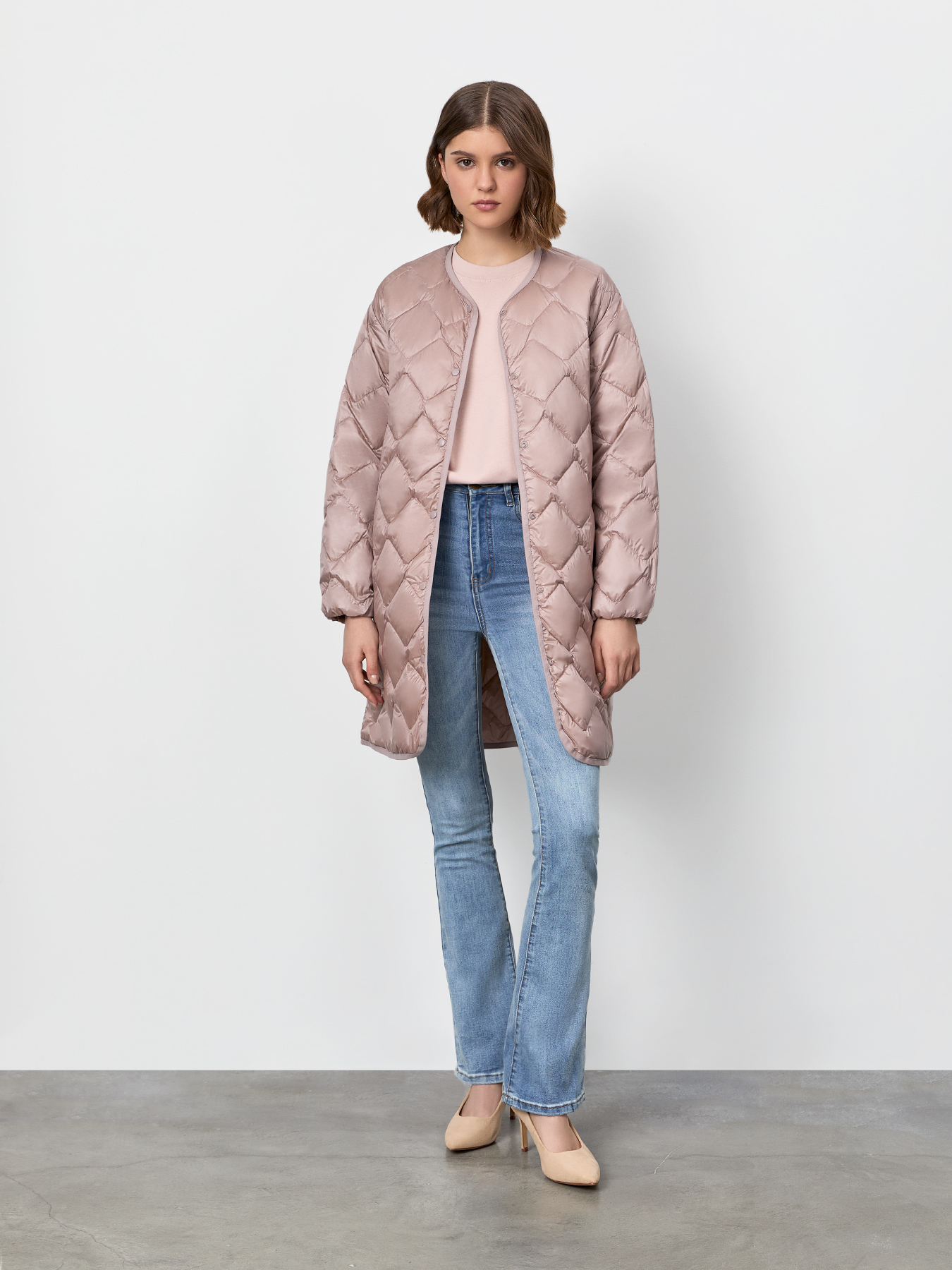 

Пальто женское Just Clothes 459781 розовое 42 EU, Розовый, 459781