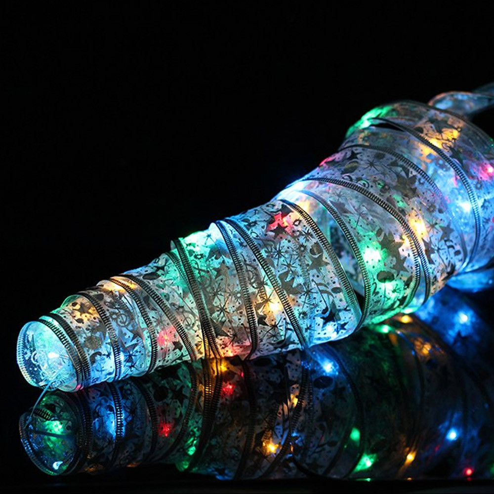 Световая гирлянда новогодняя CLEVERLIGHT Тесьма KLB008 1 м разноцветный/RGB