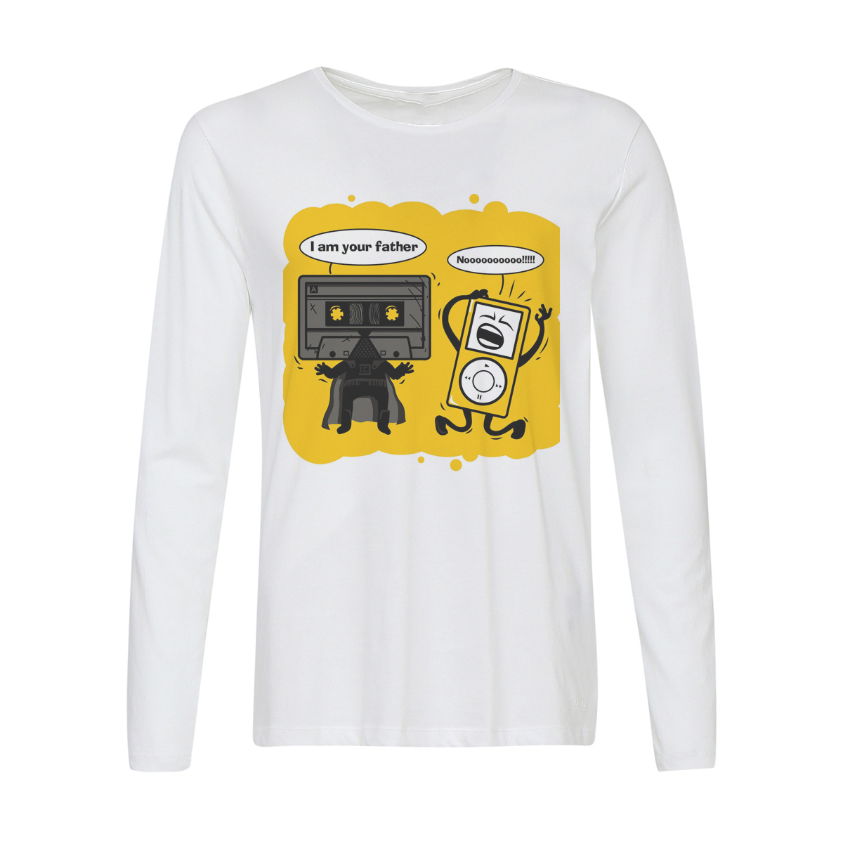 

Лонгслив CoolPodarok Прикол. Касета i am your father, Белый, w0151437