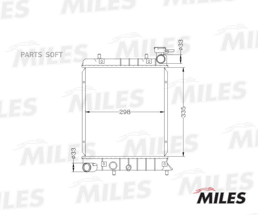 

MILES Радиатор охлаждения HYUNDAI ACCENT 1.5/1.6 00- (МТ) паяный