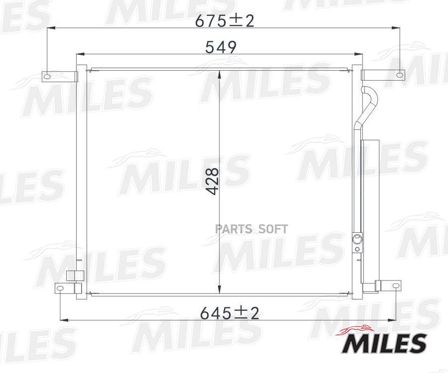 

MILES Радиатор кондиционера CHEVROLET AVEO 1.4 08-