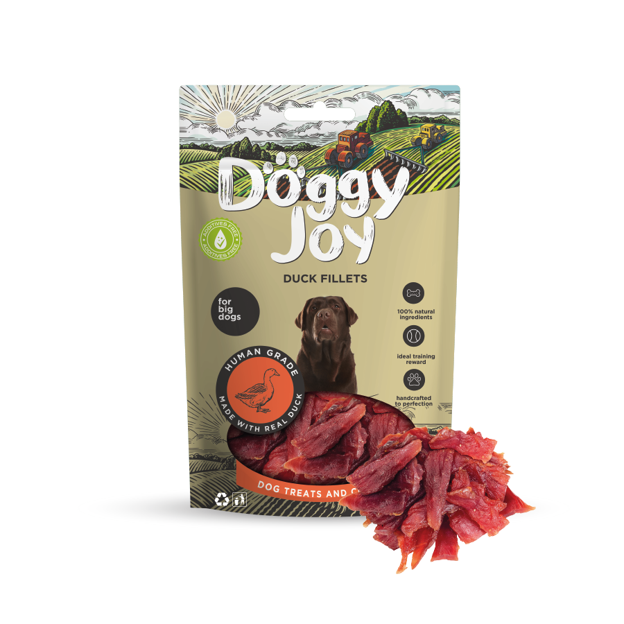 Лакомство для собак Doggy Joy Утиные полоски 90 г 821₽