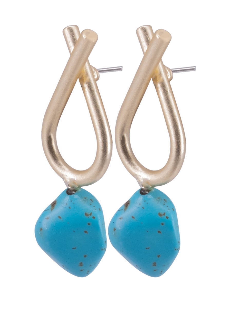 

Серьги из бижутерного сплава OTOKODESIGN 54483, камень натуральный/пластик, 54483