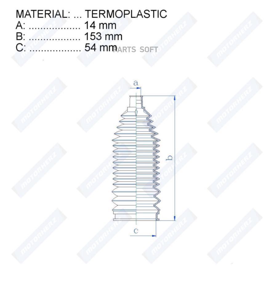 Пыльник Рулевой Рейки Motorherz rdz0545mg 100054668304