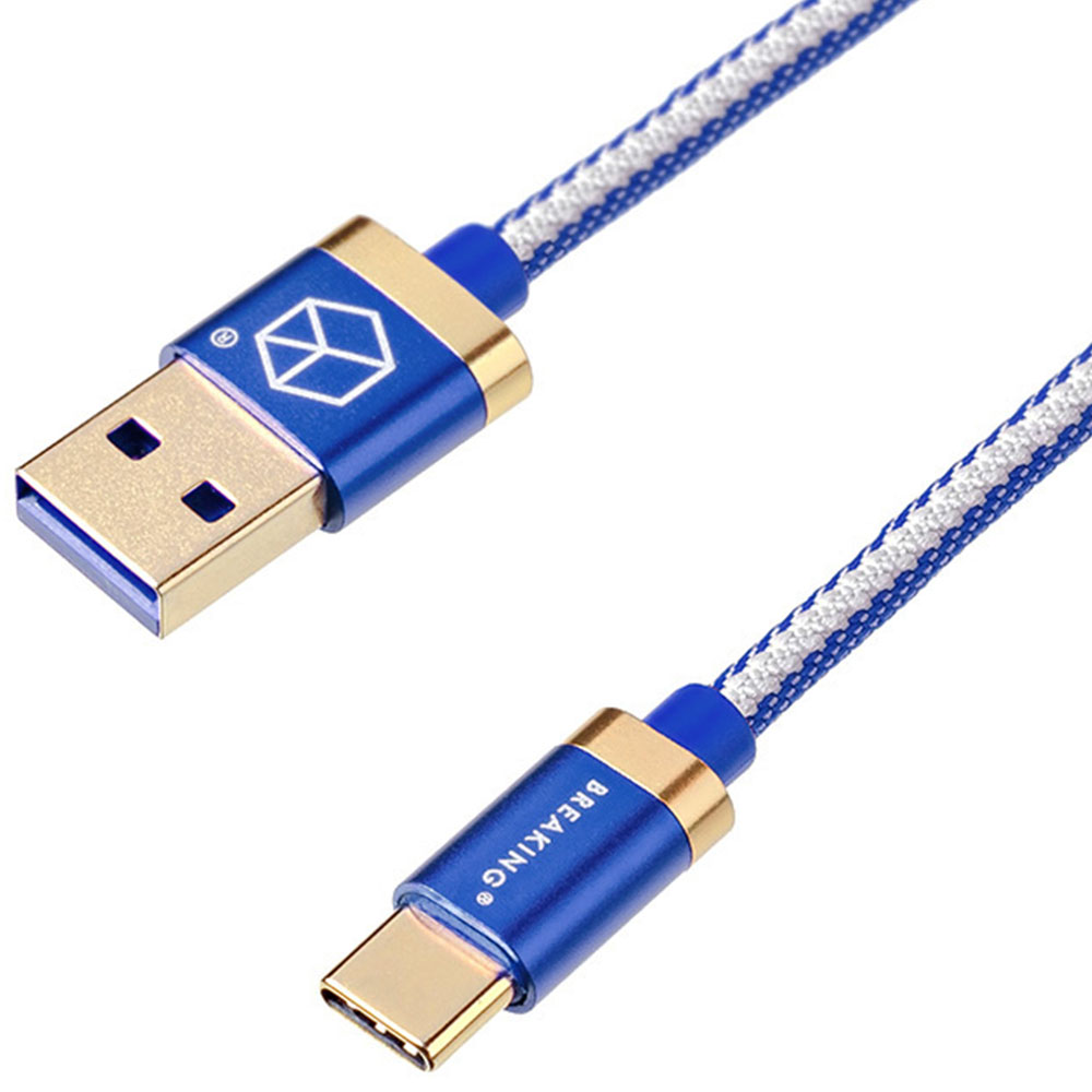 Кабель Breaking Denim USB - Type-C 1m. (Синий)