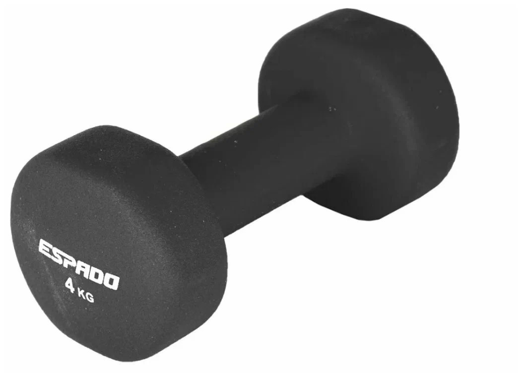 

Неразборная гантель неопреновая ESPADO ES1115 1 x 4 кг, черный, ES1115