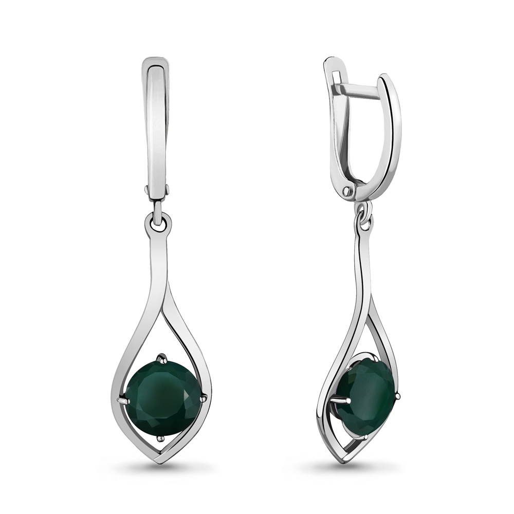 

Серьги из серебра с агатом Яхонт Ювелирный 142634, 142634