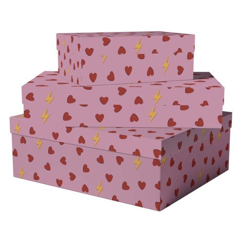 Подарочная коробка Bummagiya Hearts&Lightnings 30 х 24 х 13 см