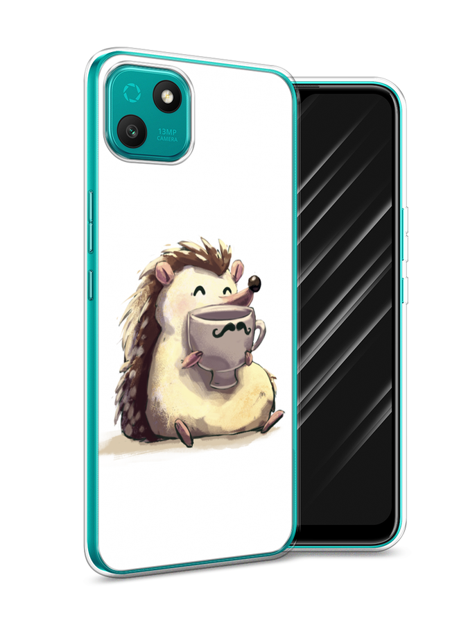 

Чехол Awog на Wiko T10 "Еж кофеман", Разноцветный