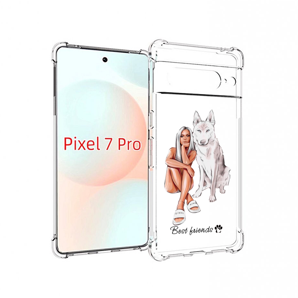 

Чехол Mypads Лучшие-Друзья Для Google Pixel 7 Pro, Прозрачный, Tocco