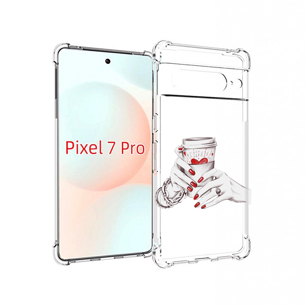

Чехол Mypads Любовный-Стакан Для Google Pixel 7 Pro, Прозрачный, Tocco