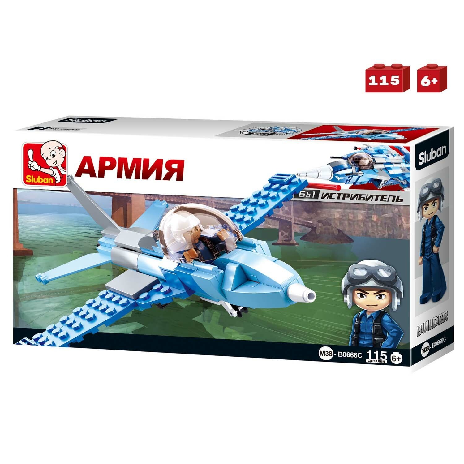 

Конструктор Sluban Армия-Штурмовик 115 деталей JB900029