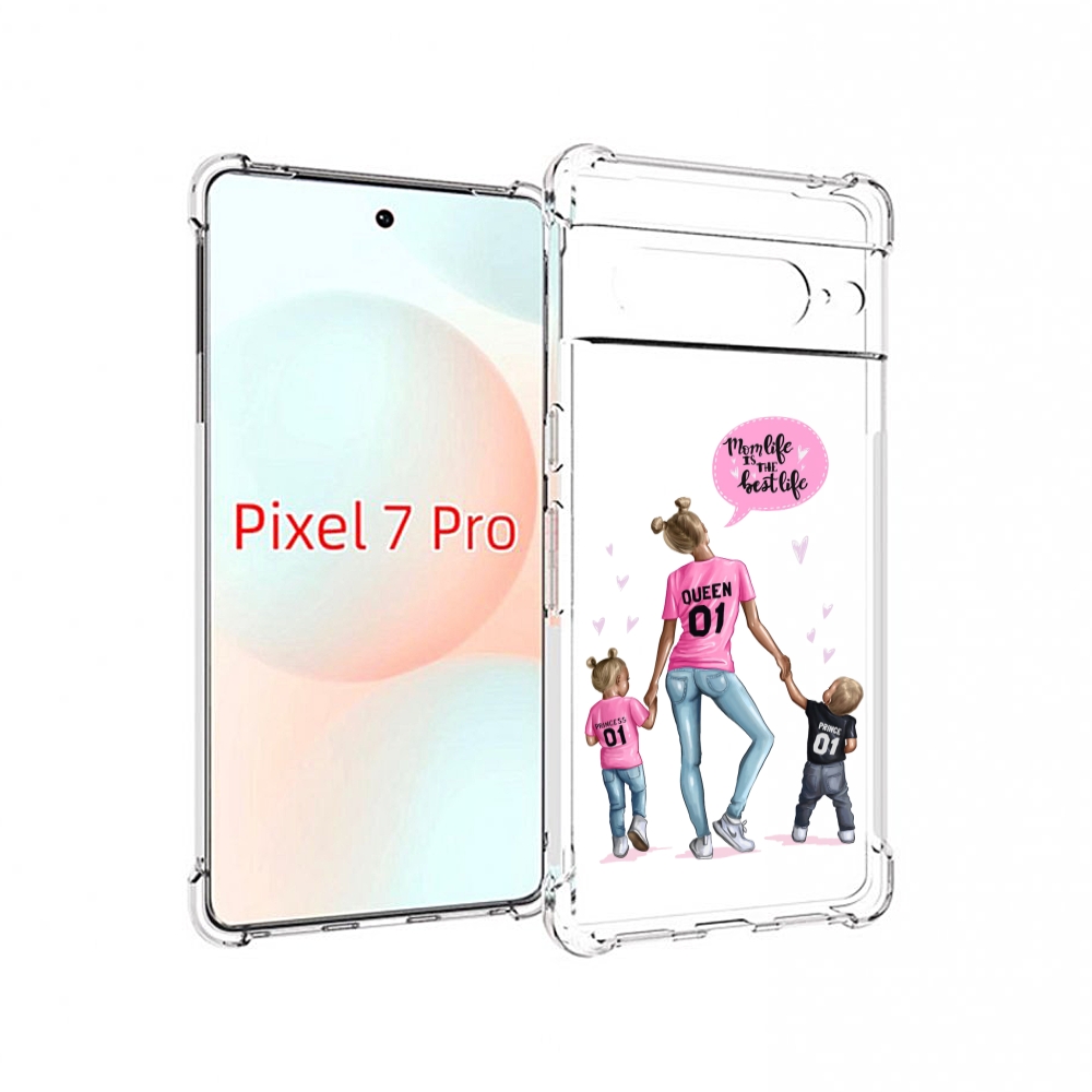 

Чехол Mypads Мама-Королева Женский Для Google Pixel 7 Pro, Прозрачный, Tocco