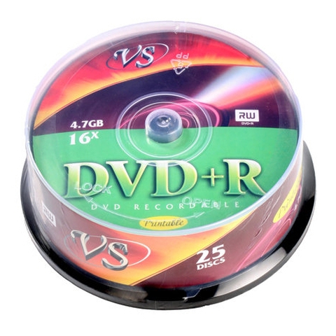 фото Диск vs dvd+r 4.7 gb ink printable cake box 25 шт