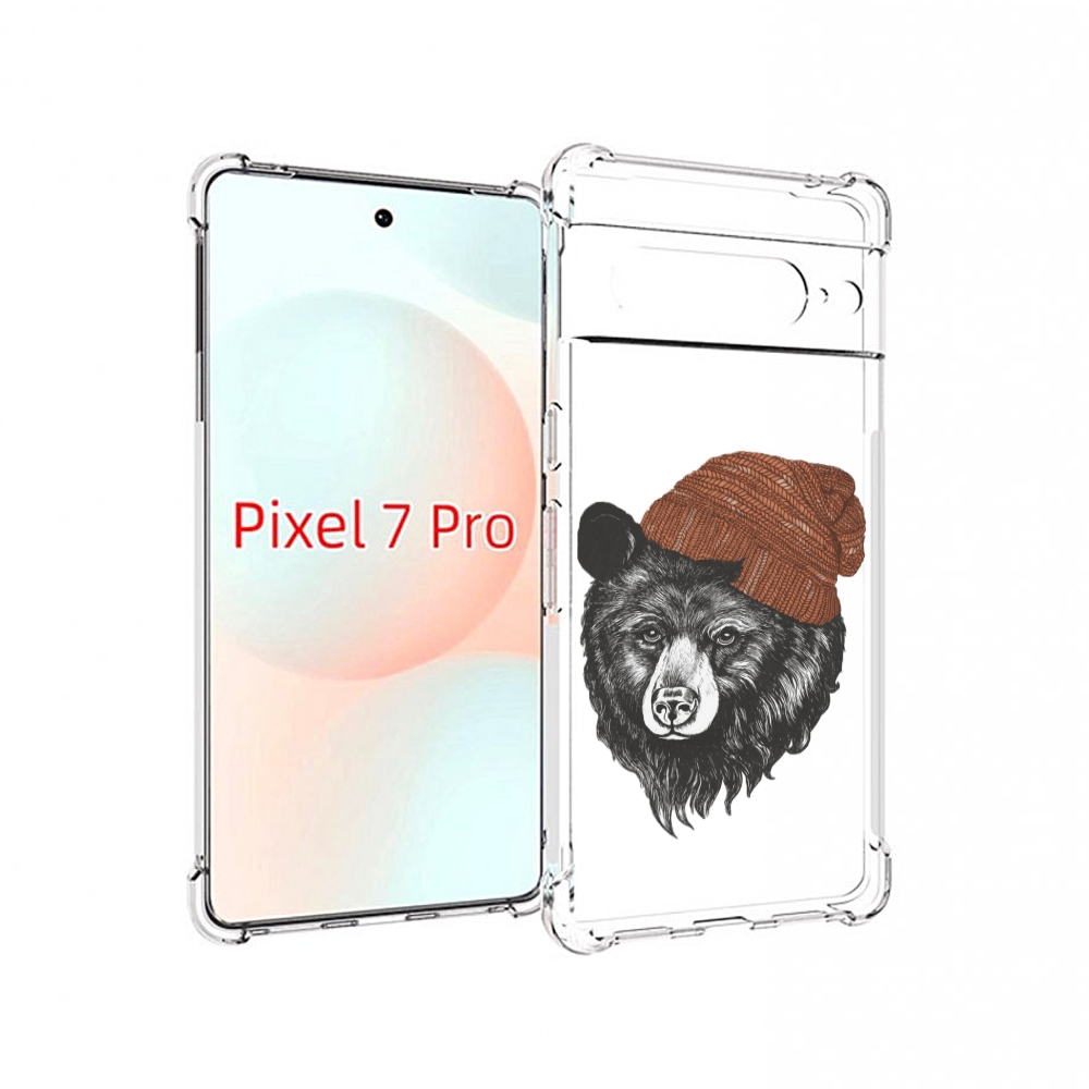 

Чехол Mypads Медведь В Шапке 2 Для Google Pixel 7 Pro, Прозрачный, Tocco