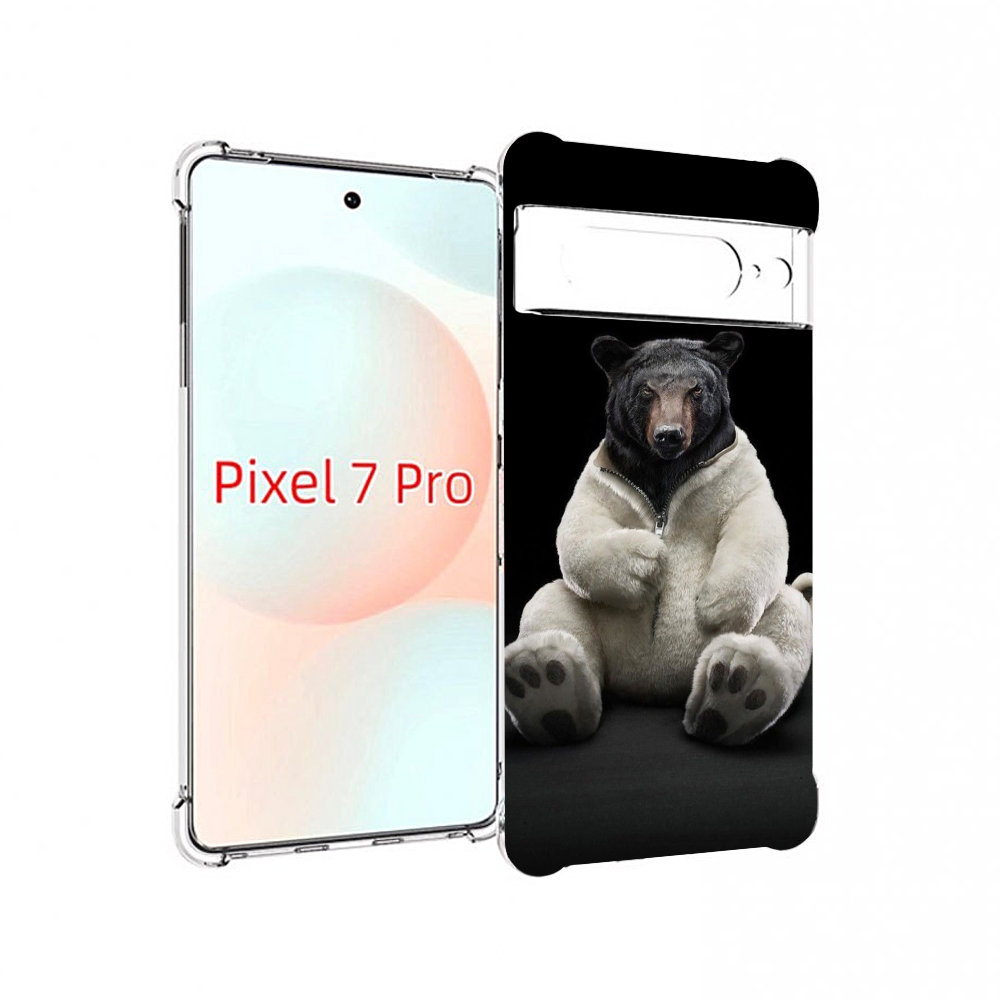 

Чехол Mypads Медведь-Бурый-Белый Для Google Pixel 7 Pro, Прозрачный, Tocco
