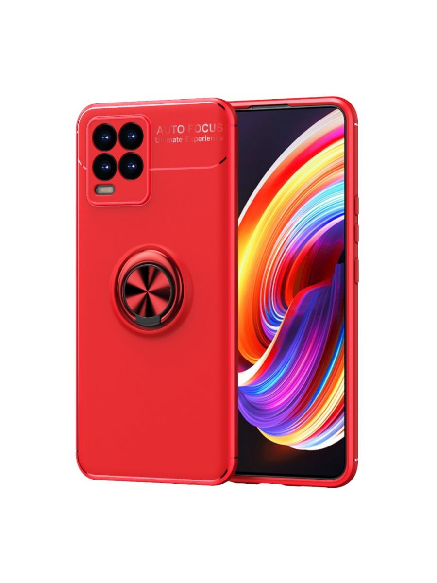 

Brodef Revolve Силиконовый чехол с кольцом для Realme 8 Pro/8 Красный