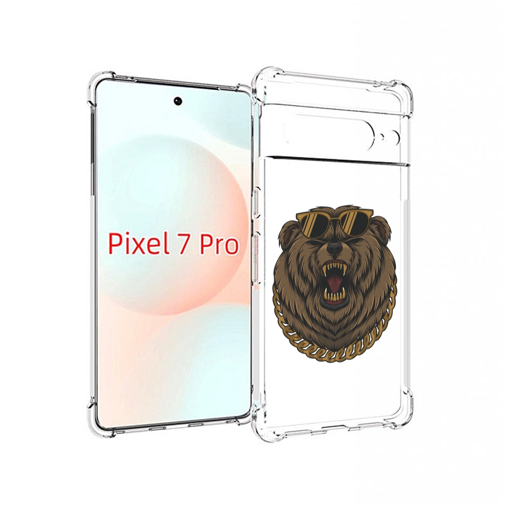 

Чехол Mypads Медведь-В-Очках-2 Для Google Pixel 7 Pro, Прозрачный, Tocco