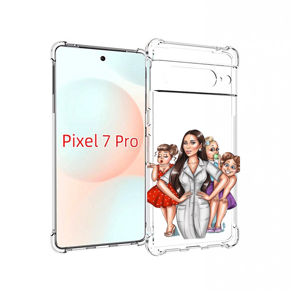 

Чехол Mypads Милые-Дамы Женский Для Google Pixel 7 Pro, Прозрачный, Tocco