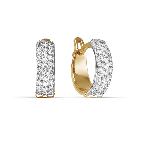

Серьги из красного золота ЯХОНТ Золотой 144393, фианит, 144393
