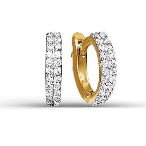 

Серьги из красного золота ЯХОНТ Золотой 144404, фианит, 144404